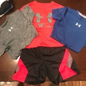 boys size small under armour bundle